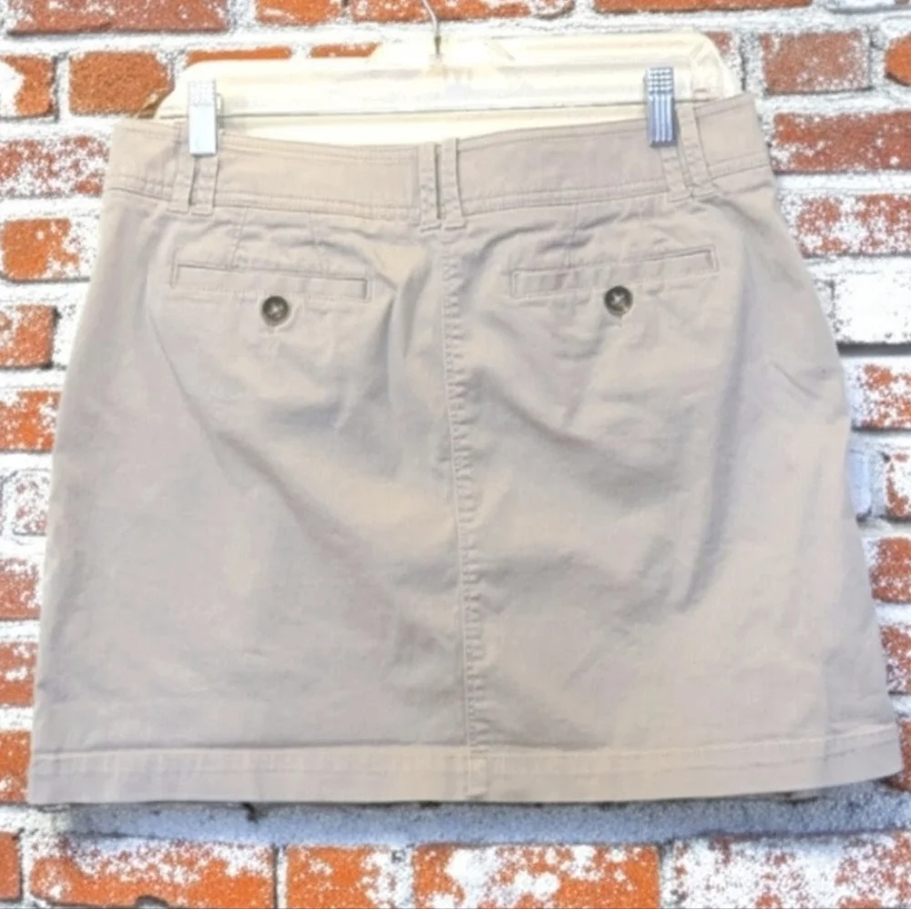 NY&Co Khaki button-fly mini skirt